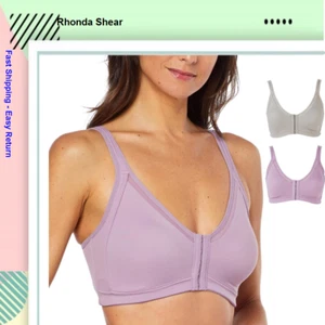 Rhonda Shear 2-pack Front Closure Butterknit Bra, DVGLVM, Medium - Picture 1 of 6