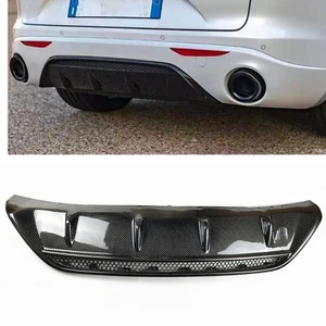 Carbon Fiber Car Rear Bumper Diffuser Spoiler For Alfa Romeo Stelvio 2017-2021 - Picture 1 of 12