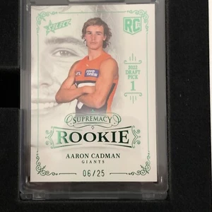 2023 AFL SELECT SUPREMACY ROOKIE - RPG1 Aaron Cadman 06/25 GWS - Imagen 1 de 3