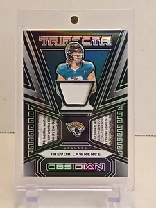 2023 Obsidian Trifecta Trevor Lawrence Dual Laundry Tag & Patch #24/25 - Picture 1 of 7
