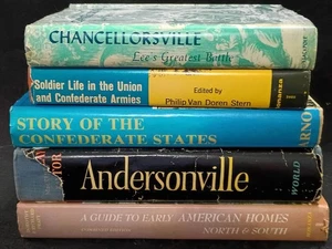 Civil War History 5 Book Lot Houses Soldier Life Confederate Union Andersonville - Bild 1 von 6