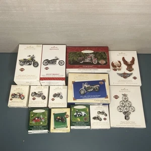 Harley Davidson Hallmark Keepsake Ornaments Motorcycle Lot Of 13 In Boxes - Picture 1 of 6