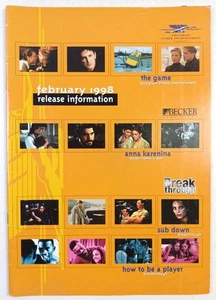 POLYGRAM FEBRUARY 1998 VIDEO RELEASE CATALOGUE THE GAME + 4 VHS PROMO SLEEVES - Picture 1 of 6