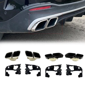 Car Exhaust Pipe Tip Fit For Mercedes Benz V167 GLE53 AMG 2020-2022 Silver - Picture 1 of 8