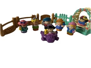 Lot Fisher-Price Little People Figures Arbor Fence Swing Sonya Eddie - Picture 1 of 7