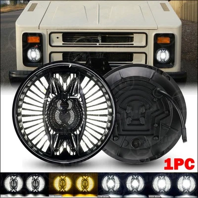 Faro LED redondo de 7 pulgadas apto para camioneta Chevrolet P10 P20 P30 haz alto bajo halo DRL Foto 1 de 4