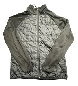 Marmot Jacket Mens Large Black Quilted Full Zip Fleece Lined Outdoor Coat Flaw - Picture 1 of 17