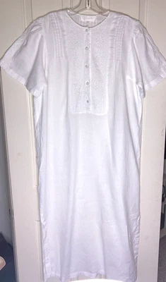 Paper White Peasant Linen Smock Beach Kaftan Dress Lace NEW NWOT S Small - Image 1 of 4