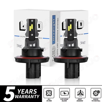 2x 9008/H13 LED Headlight Bulb for Kia Soul 2014 2015 2016 2017 2018 2019 Hi/Low - Image 1 of 4