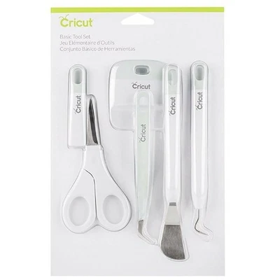 CONJUNTO BÁSICO DE FERRAMENTAS CRICUT 2006695 ESPÁTULA RASPADOR DE ERVAS DANINHAS TESOURA PINÇA GRÁTIS P/H - Imagem 1 de 2