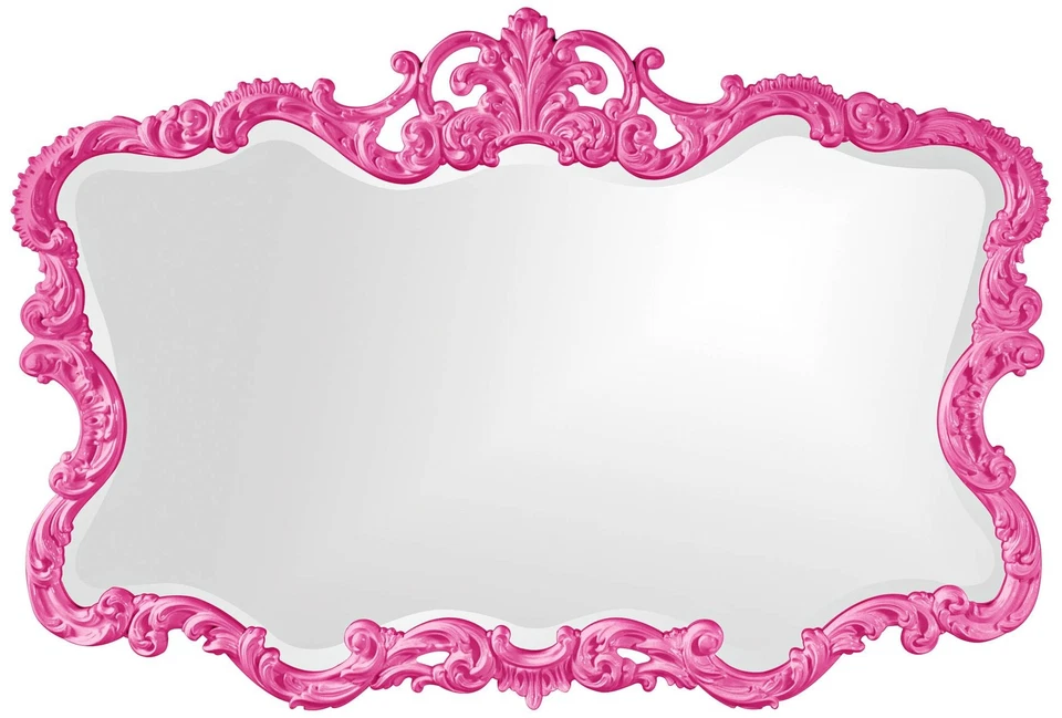 Howard Elliott Talida 38 x 27 дюймов арочный верх ярко-розовое настенное зеркало - Изображение 1 из 1