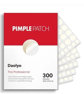 Daolyo Pflaster für Pickel, 4 Größe 300 Stück Aknepflaster, Hydrokolloidpflaster - Bild 1 von 15