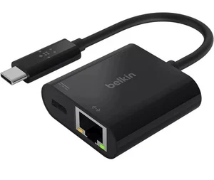 BELKIN USB-C to Ethernet + Charge Adapter 60W / USB-C & Thunderbolt 3 - Picture 1 of 4