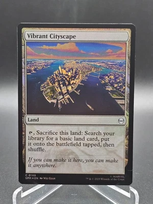 MTG Marvel Spider-Man FOIL Vibrant Cityscape C 0188 Magic The Gathering - Image 1 of 2