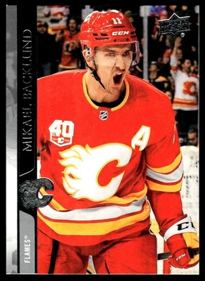 2020-21 Upper Deck #26 Mikael Backlund Calgary Flames Hockey Card - Image 1 of 2