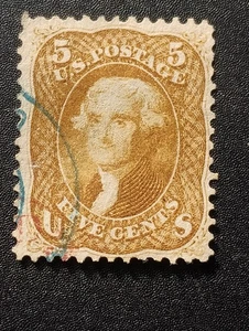 19th Century U S Stamps Used Scott #67 Cat. Value $950.00 - Picture 1 of 3