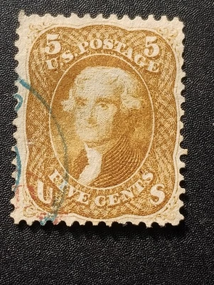 19th Century U S Stamps Used Scott #67 Cat. Value $950.00 - Image 1 of 3