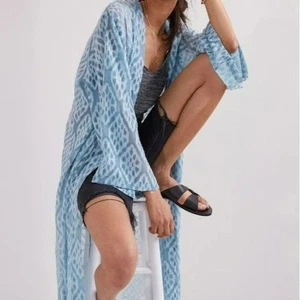 Anthropologie Sheer Sky halbtransparenter langer Kimono neu mit Etikett - Bild 1 von 10