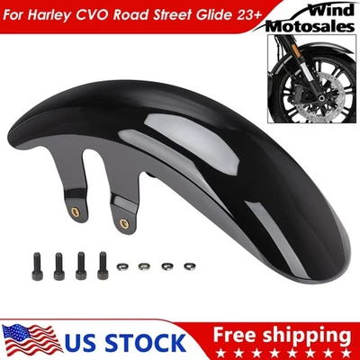 Vivid Black Front Fender for Harley CVO Street Glide Road Glide FLTRX 2023-2025 Foto 1 de 4