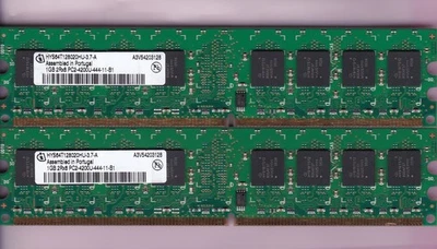 2GB 2x1GB PC2-4200 DDR2-533 INFINEON HYS64T128020HU-3.7-A Desktop RAM MEMORY KIT - Image 1 of 4