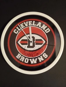 Ceveland brown wall clock with signature of a player number 34 no COA - Picture 1 of 6