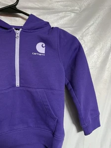 Gr. 3T Carhartt Mädchen Langarm Half-Zip Kapuzenpullover - Bild 1 von 5