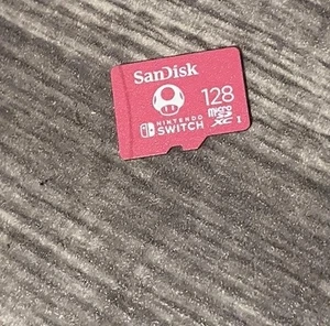 SanDisk Nintendo Toad SD Micro SD card  for Nintendo Switch 128GB Tested - Picture 1 of 2