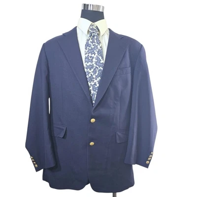 Blazer Polo University Club Ralph Lauren Azul Lana 46 Botones Dorados Foto 1 de 4