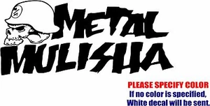 Adesivo decalcomania grafica fustellata METAL MULISHA #3 auto camion barca paraurti finestra 7" - Foto 1 di 3