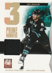 2011-12 Elite Prime Number Jerseys #30 Patrick Marleau/357