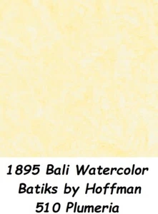 1895 Watercolor hand dye Batik Cotton Quilt Fabric Hoffman 1895-510 Plumeria - Picture 1 of 12