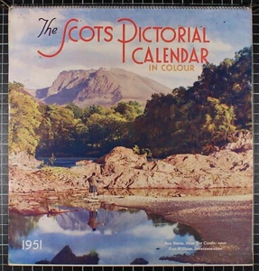 1951 SCOTS PICTORIAL Calendar 24 Color Pictorial Scenes Henry Munro Scotland - Picture 1 of 8