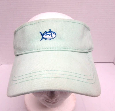 Boné chapéu viseira Southern Tide turquesa feminino tamanho único ajustável - Imagem 1 de 4