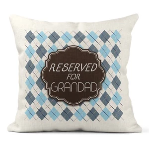Almohada de lona personalizada día del padre regalo reservado para papá con nombre personalizado - Imagen 1 de 13