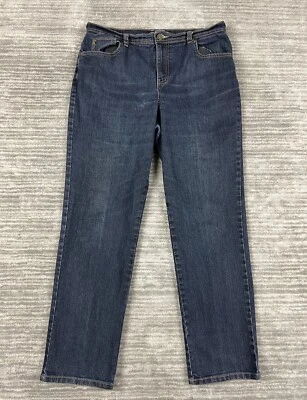 Style & Co. Jeans Mujer 12 Azul Ajuste Natural Lavado Oscuro Mezcla Algodón Elástico Foto 1 de 4