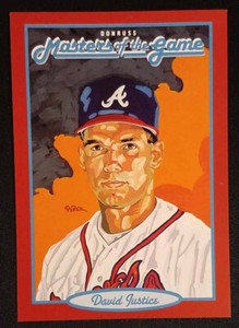 1993 Donruss Masters of the Game #12 David Justice Jumbo Atlanta Braves NR-MINT