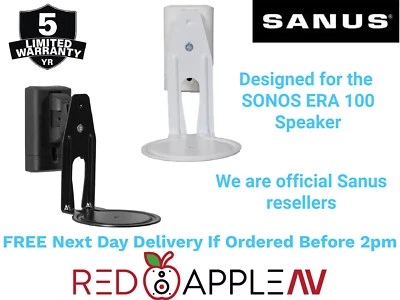 Pair Sanus WSWME12 Sonos Era 100™ Adjustable Speaker Wall Mounts Black or White - Image 1 of 4
