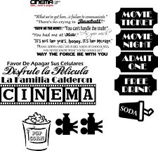 Movie theater decals EXTRA LARGE