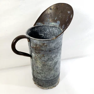 Vtg Rustic Galvanized Metal Watering Can Pitcher with Brass Spout and Handle - Picture 1 of 7