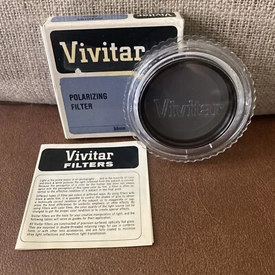 Vivitar 58 mm Polarizing Filter with Lens Case & Box Excellent - Image 1 of 4