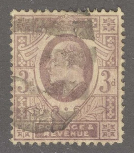 GB Sc 132 Dull Purple Orange Yellow 1902 Light Black Cancel - Picture 1 of 1