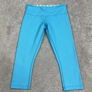 Lululemon Leggings Women’s 6 Light Blue Stretch Yoga Gym Crop 21.5” No Size Tag - Picture 1 of 14