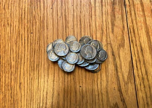 1979 The Great American Buckle Co. Chicago Quarters Nickles Dimes Belt Buckel VG - Foto 1 di 6