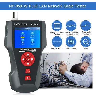 NF-8601W Network Cable Tester Tone Tracer POE RJ45, RJ11, BNC, PING Metal Cable - Bild 1 von 4