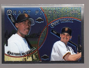 1999 Topps Chrome San Francisco Giants Baseball Card #214 Torcato/A.McDowell RC