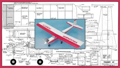 Great Planes Model Airplane Plans (RC): TRAINER 40 59" for .25-.45 by Joe Bridi - Image 1 of 4