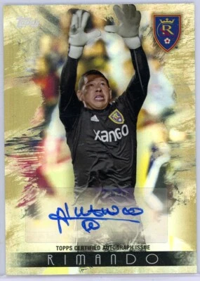2013 TOPPS MLS SOCCER NICK RIMANDO AUTO SIGNATURE 14/25 REAL SALT LAKE RARE WOW  - Image 1 of 2
