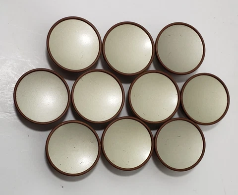 Vintage 70's Cabinet Drawer Knobs 1¾"Plastic w/Metal Insert, Set of 10 Cover