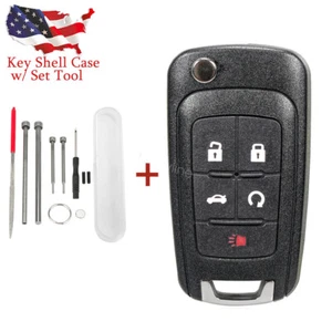 For Buick Chevrolet GMC Key Fob Shell 5Btn + Flip Blade Fixing Pin Removal Tool - Picture 1 of 9