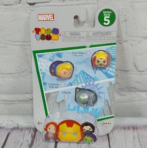 Marvel Tsum Tsum Series 3 Mini Figures Iron Man, Capt. Marvel, Ultron NEW SEALED - Picture 1 of 2